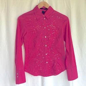 3 for 30 H&M button down shirt pink